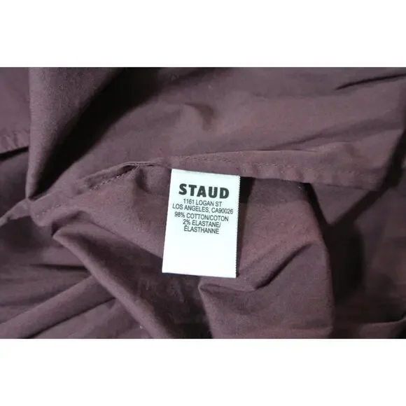 NEW, STAUD CINDY DRESS MERLOT in Merlot SIZE M #MD1427 - Picture 10 of 10